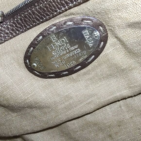 Fendi Selleria Linda bronze leather satchel EUC - Picture 8 of 14